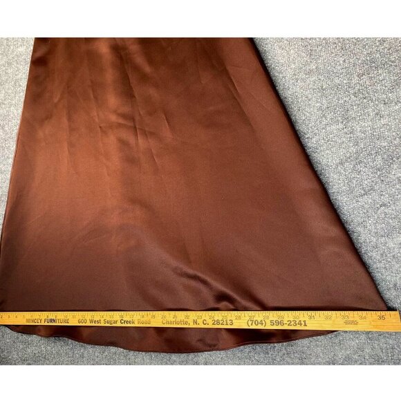 Patra Dress Womens 6 Brown Glitter Formal Gown Prom Satin Rhinestone Long - Picture 5 of 16